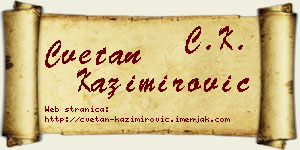 Cvetan Kazimirović vizit kartica